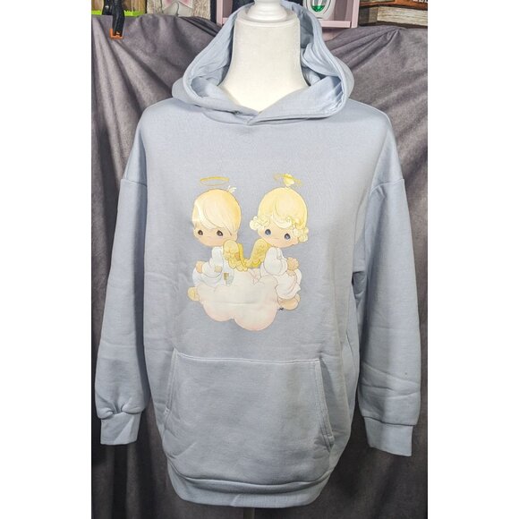 Precious Moments Angel Light Blue Super Soft Oversized Hoodie Size Small - Picture 8 of 10